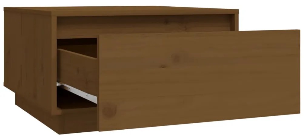 vidaXL Τραπεζάκι Σαλονιού Καφέ Μελί 55x56x32 εκ. από Μασίφ Ξύλο Πεύκου