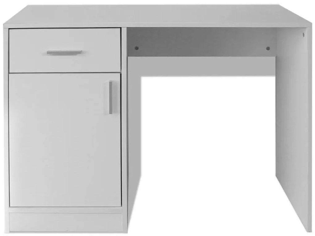 vidaXL Γραφείο με Συρτάρι και Ντουλάπι Λευκό 100 x 40 x 73 εκ.