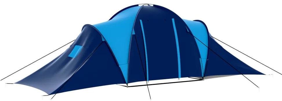 vidaXL Σκηνή Camping 9 Ατόμων Σκούρο Μπλε / Μπλε Υφασμάτινη