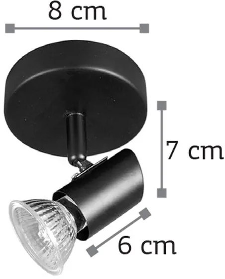 Επιτοίχιο σποτ InLight 9077-1-Μαύρο