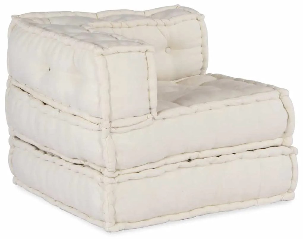 Modular Pouffe Cream 70x70x54 ύφασμα - Κρεμ