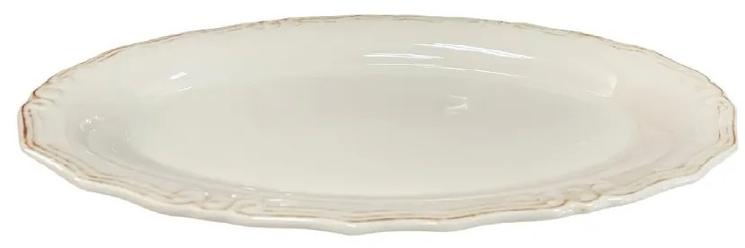 Πιατέλα Σερβιρίσματος Stoneware Tiffany Cream ESPIEL 32x21εκ. RSV105K6
