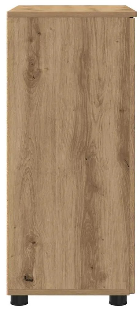 vidaXL Ντουλάπι Μπάνιου με ράφι με πόρτα artisan δρυς 60 x 35 x 80 εκ
