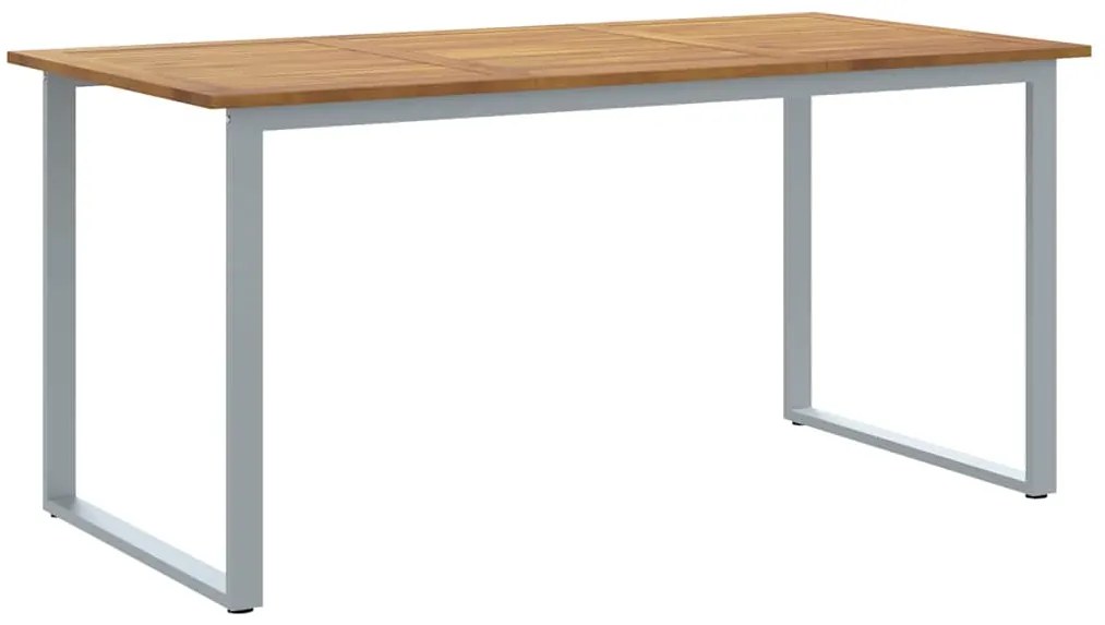 vidaXL Τραπέζι Κήπου για Φαγητό Γκρι 160 x 80 x 75 cm