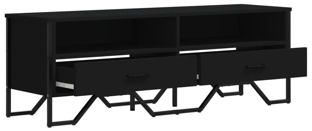 vidaXL Έπιπλο Τηλεόρασης Μαύρο 122 x 34 x 41 εκ. Επεξεργασμένο Ξύλο