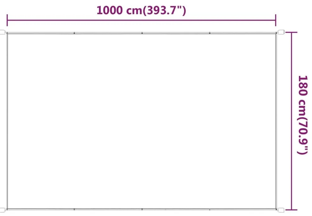 vidaXL Τέντα Κάθετη Ανθρακί 180 x 1000 εκ. από Ύφασμα Oxford