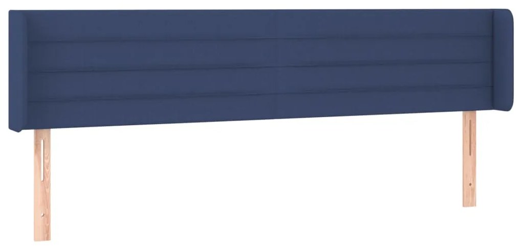Κεφαλάρι Κρεβατιού LED Μπλε 203x16x78/88 εκ. Υφασμάτινο 3123404