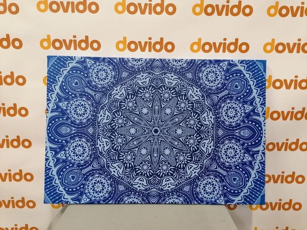 Εικόνα διακοσμητικό Mandala με δαντέλα σε μπλε - 90x60