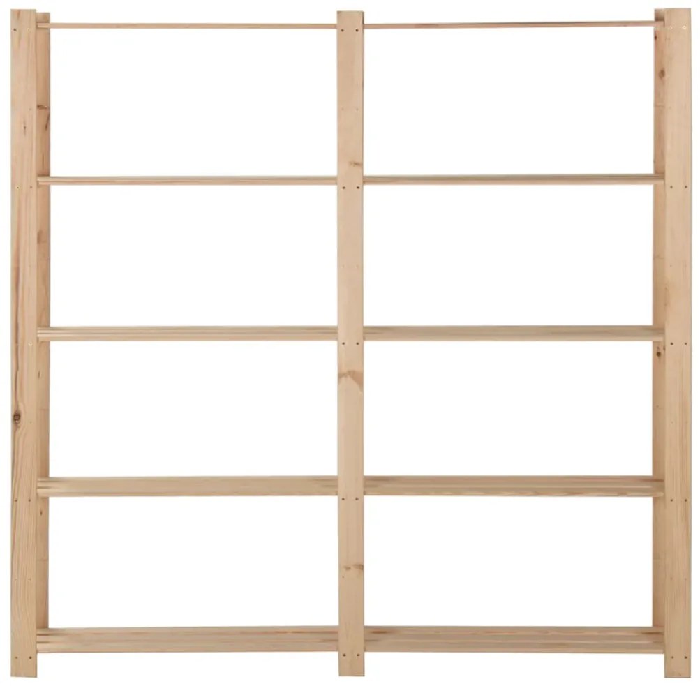 vidaXL Ραφιέρα 5 Επιπέδων 170 x 28,5 x 170 εκ. από Μασίφ Ξύλο Πεύκου