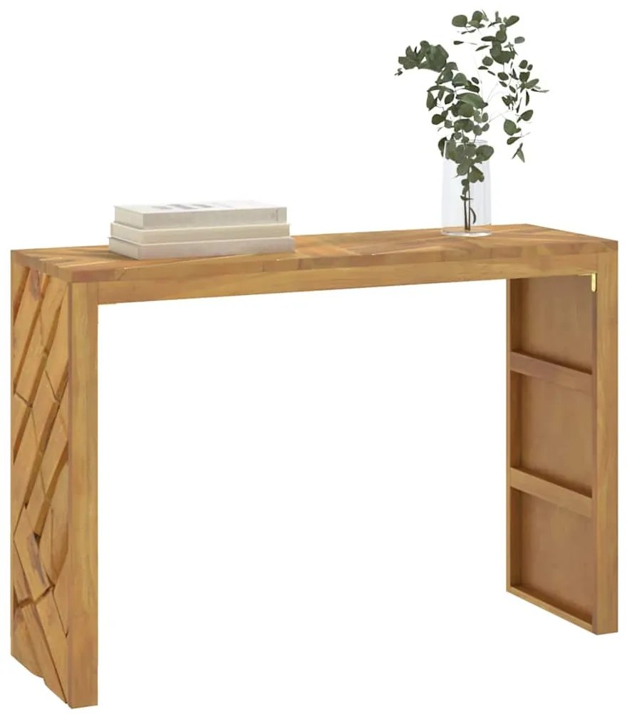 vidaXL Τραπέζι κονσόλας 110x35x75 cm από μασίφ ξύλο τικ