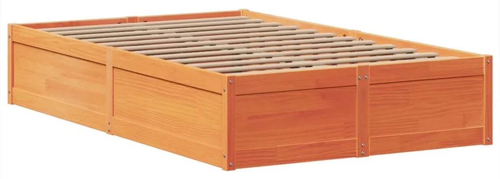 vidaXL Σκελετός Κρεβ. Χωρίς Στρώμα Καφέ Κεριού 120x200 εκ Μασίφ Πεύκο