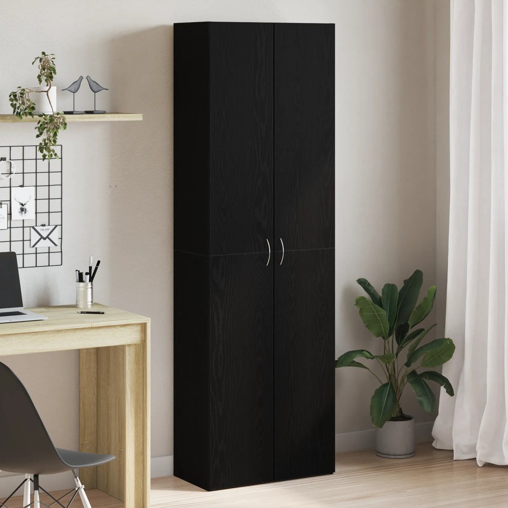 vidaXL Μαύρο Κάστρο Γραφείου 60 x 32 x 190 εκ. από μηχανικά ξύλα.