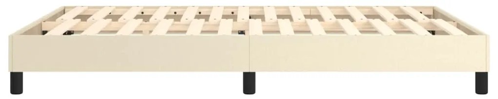 vidaXL Σκελετός Κρεβατιού με Ελατήρια Κρεμ 140x190 εκ. από Συνθετικό Δέρμα