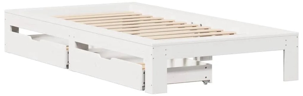 vidaXL Σκελετός Κρεβ. Χωρίς Στρώμα Λευκό 90x200 εκ Μασίφ Πεύκο