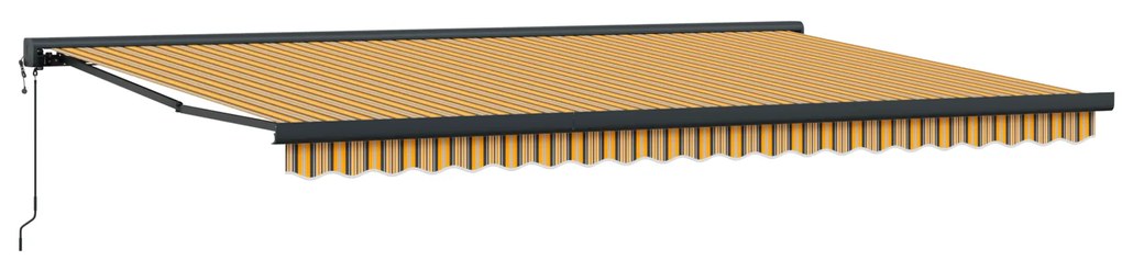 vidaXL Αυτόματη Τέντα Ριγέ Πολλαπλών Χρωμάτων 500x300 cm