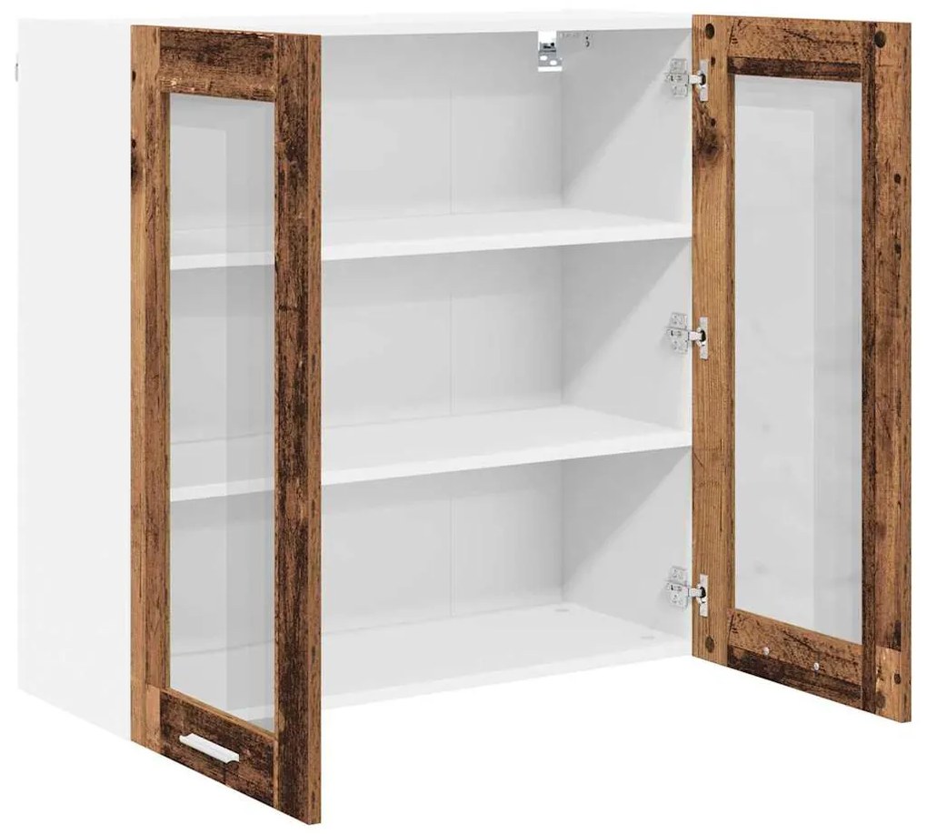 vidaXL Κρεμαστό ντουλάπι με αποθήκευση Παλιό ξύλο 80 x 31 x 80 εκ.