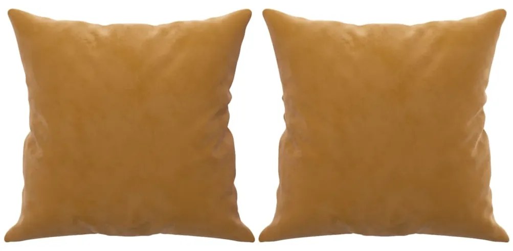 vidaXL Μαξιλάρια Διακοσμητικά 2 τεμ. Καφέ 40 x 40 εκ. Βελούδινα