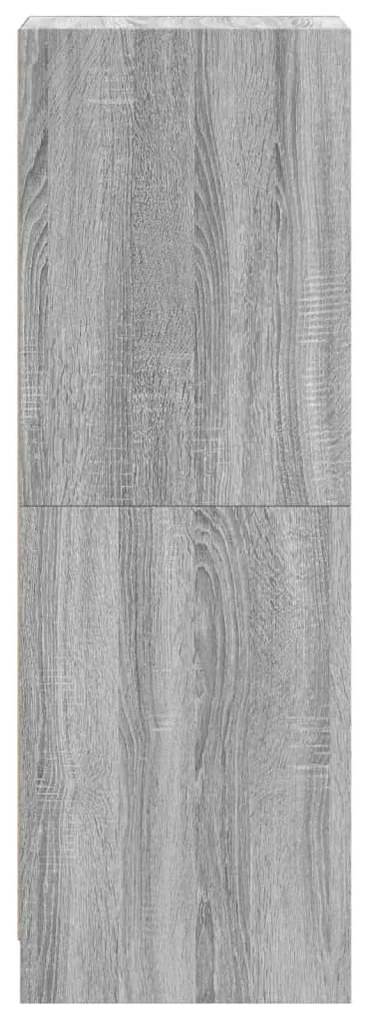 vidaXL Ντουλάπι Γκρι Sonoma 35 x 37 x 109 εκ. με Γυάλινες Πόρτες