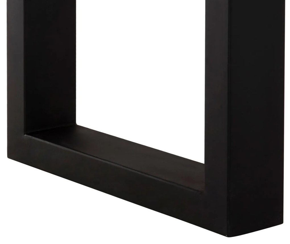 Κονσόλα SHIRE C9800 Ανακυκλωμένο Ξύλο TEAK με Μαύρες Μεταλλικές Βάσεις 240x50x90Yεκ 240x50x90 εκ.