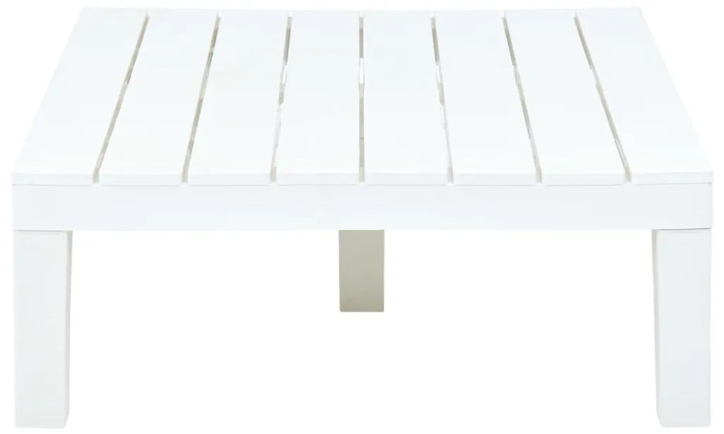 vidaXL Τραπέζι Κήπου Λευκό 78 x 78 x 31 εκ. Πλαστικό