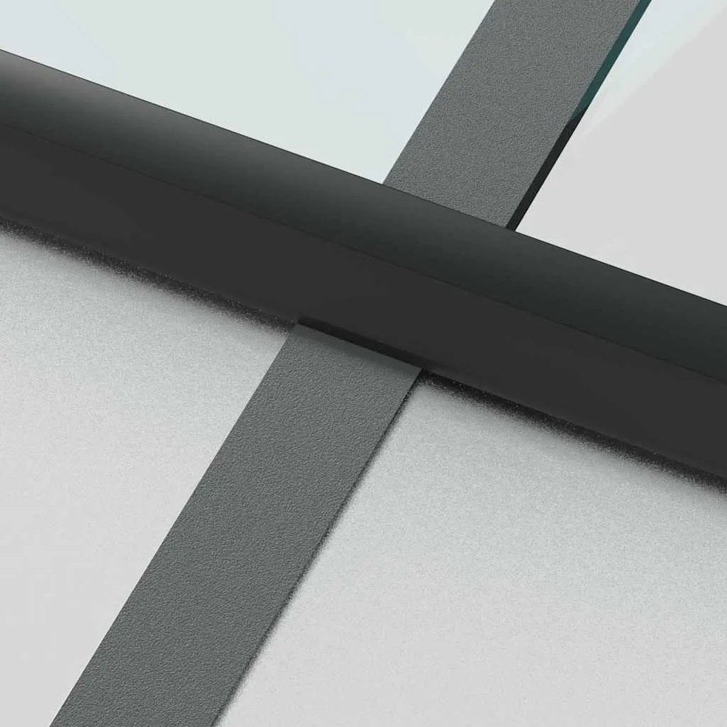 vidaXL Εσωτερική Πόρτα Μαύρη 76x201,5 εκ. Ψημένο Γυαλί και Αλουμίνιο