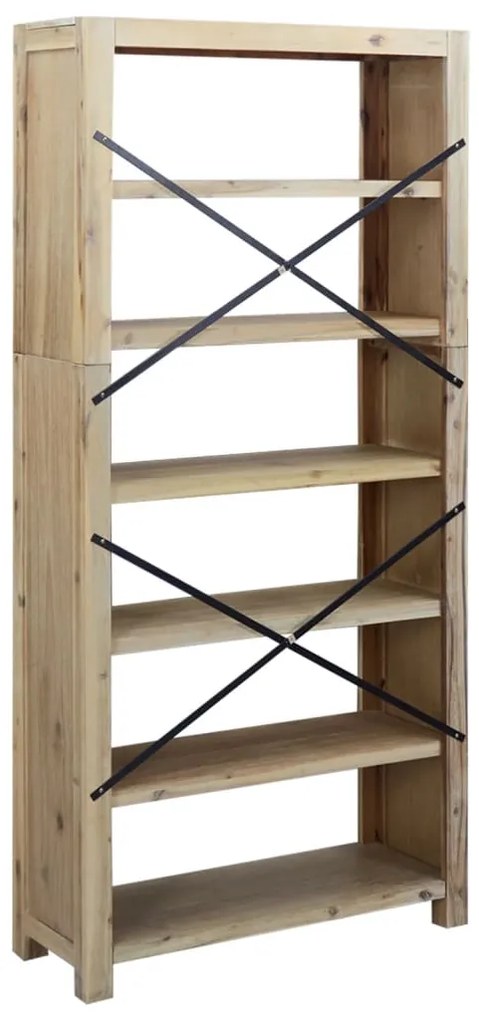 vidaXL Βιβλιοθήκη με 6 Επίπεδα 80x30x170 εκ. Μασίφ Ξύλο Ακακίας