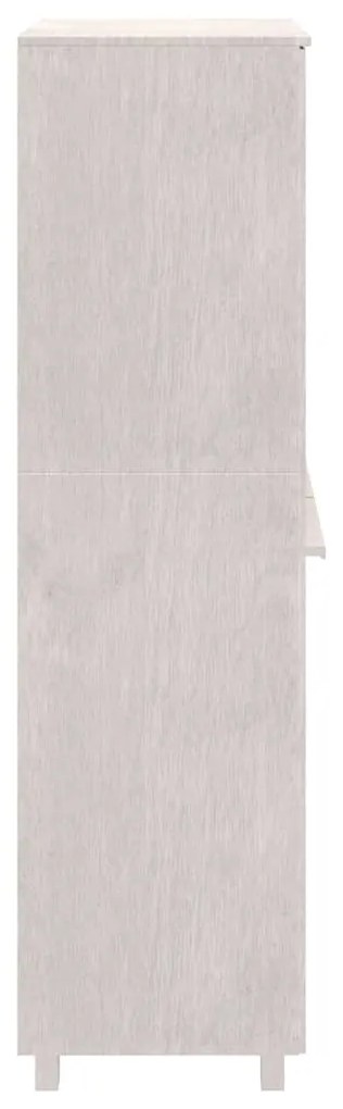 vidaXL Ντουλάπα HAMAR Λευκό 89 x 50 x 180 εκ. από Μασίφ Ξύλο Πεύκου