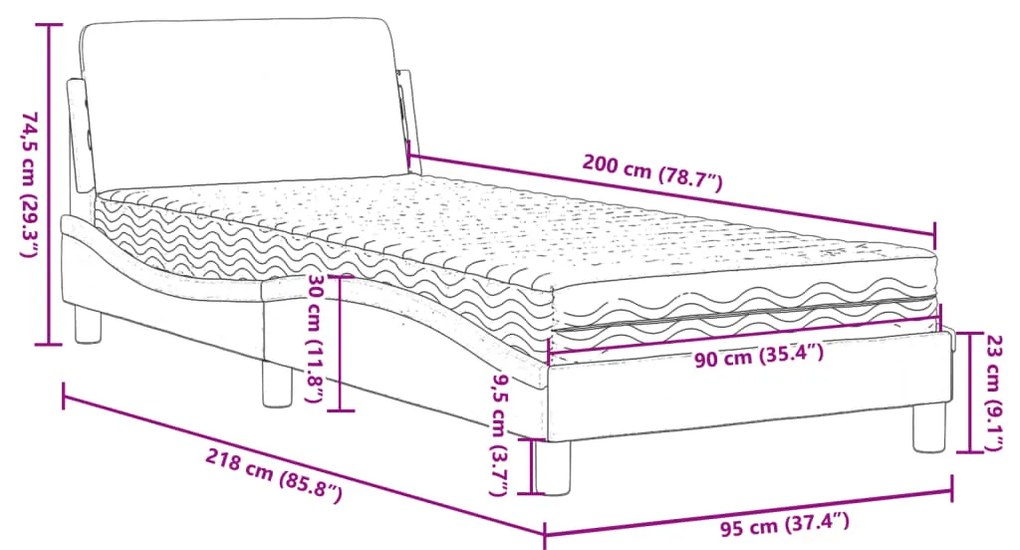 ΚΡΕΒΑΤΙ ΜΕ ΣΤΡΩΜΑ ΜΠΛΕ 90 X 200 ΕΚ. ΒΕΛΟΥΔΙΝΟΣ 3208335