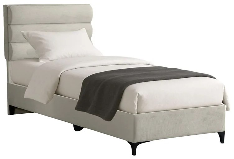 Κρεβάτι Limit pakoworld ύφασμα σε κρεμ απόχρωση 120x200εκ (1 τεμάχια)