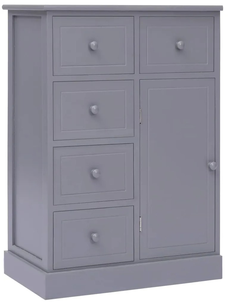 vidaXL Ντουλάπι με 10 Συρτάρια Γκρι 113 x 30 x 79 εκ. από Ξύλο