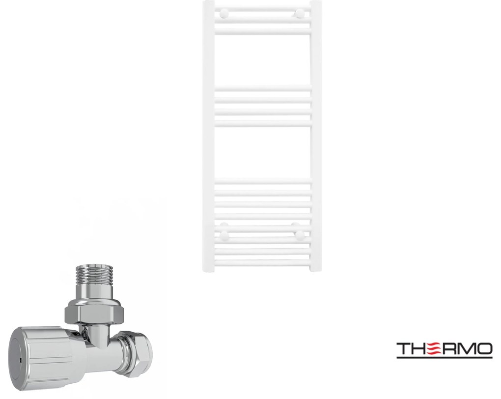 Thermo ALTO Θερμαινόμενη πετσετοκρεμάστρα από Mild Steel με υδραυλική λειτουργία, 80x40cm White