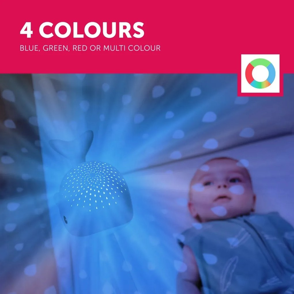 WALLY Φάλαινα Προβολέας Σταγόνες Ωκεανού με Λευκούς Ήχους ZAZU