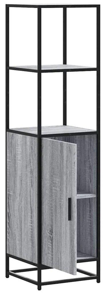 Highboard Grey Sonoma Κατασκευασμένο ξύλο και μέταλλο - Γκρι sonoma
