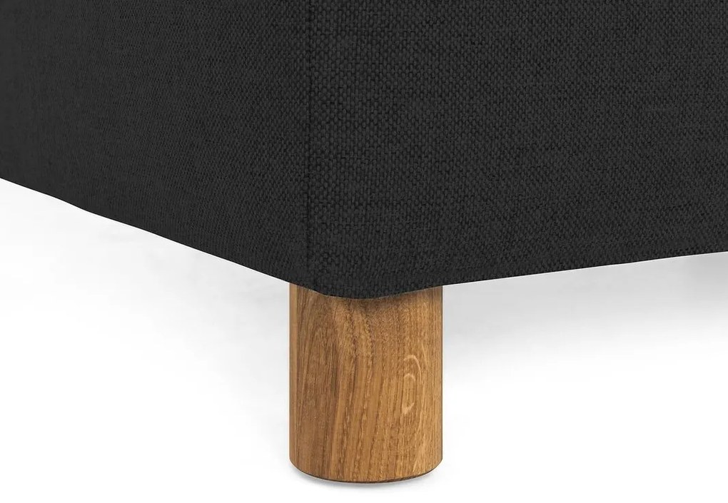 Γωνιακός Καναπές Scandinavian Choice C163, Ανθρακί, Δρυς, 407x199x80cm, Πόδια: Ξύλο | Epipla1.gr