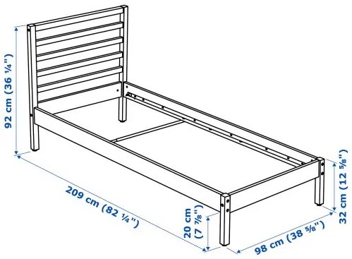 TARVA σκελετός κρεβατιού, 90x200 cm 890.095.68