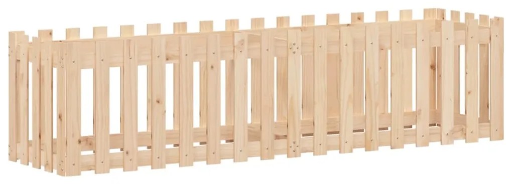 vidaXL Ζαρντινιέρα Υπερυψωμένη Σχ Φράχτη 200 x 50 x 50 εκ. Μασίφ Πεύκο