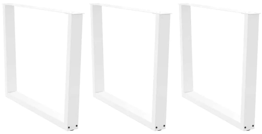 vidaXL Πόδια Τραπεζαρίας Σχήματος V 3 τεμ. Λευκά 100x (72-73,3) εκ. Ατσάλι
