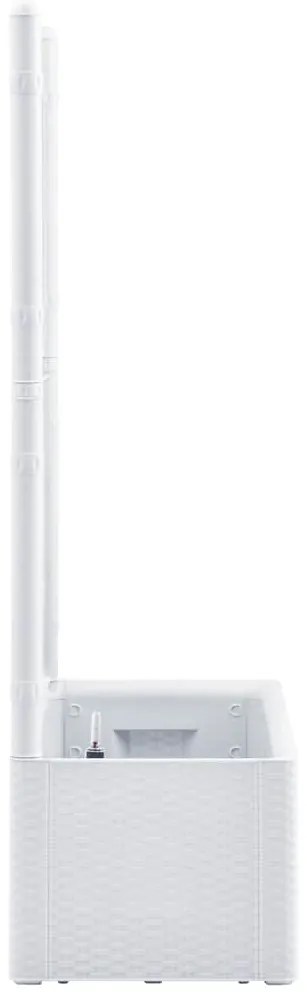 vidaXL Ζαρντινιέρα Κήπου Λευκή με Καφασωτό και Αυτόματο Πότισμα