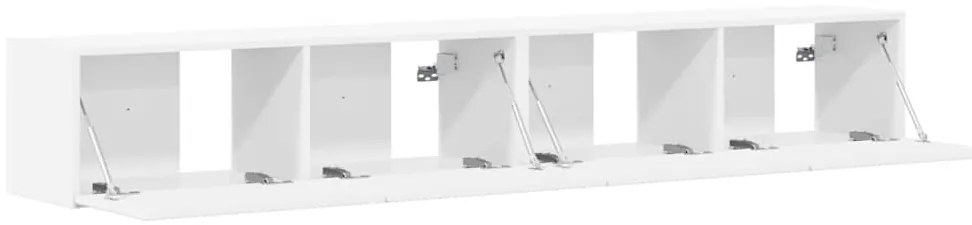 vidaXL Ντουλάπι Τηλεόρασης Τοίχου 2 pcs Λευκό 60 x 31 x 29.5 εκ