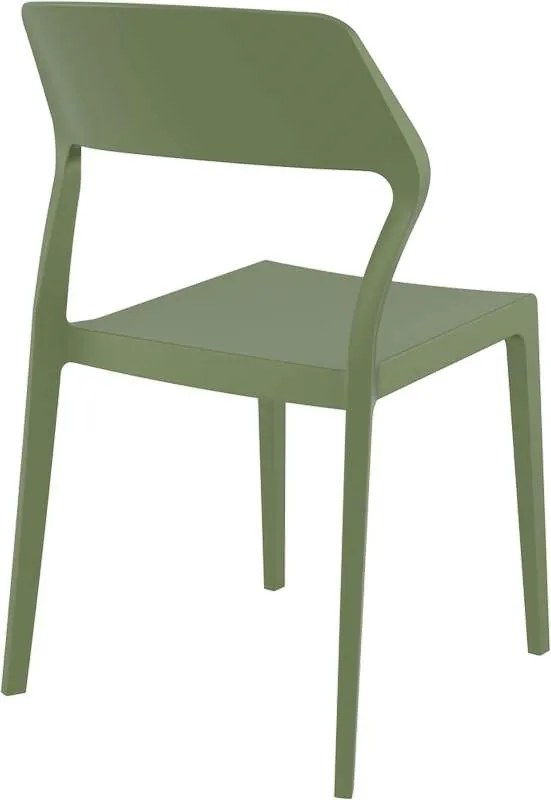 Καρέκλα Πολυπροπυλενίου Snow Olive Green 52X56X83εκ.