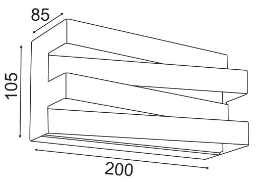 ΕΠΙΤΟΙΧΟ ΦΩΤΙΣΤΙΚΟ LED 12W 3000K 960LM ΜΑΥΡΟ ΜΕΤ/ΚΟ 20X11X9CM MILANO - 1.5W - 20W - V80LEDW20BK