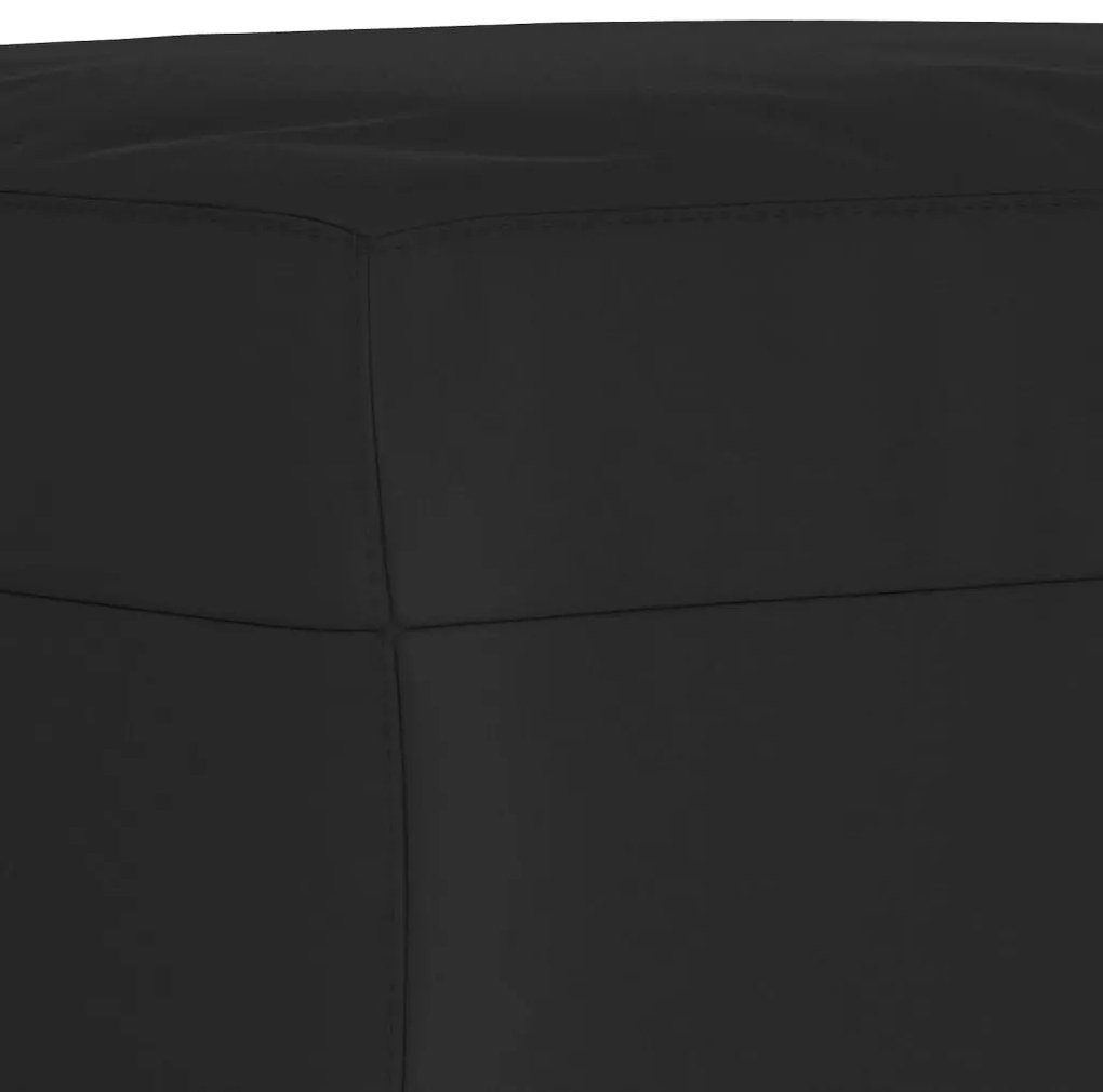 vidaXL Σετ Σαλονιού 3 Τεμαχίων Μαύρο από Ύφασμα Μικροϊνών με Μαξιλάρια