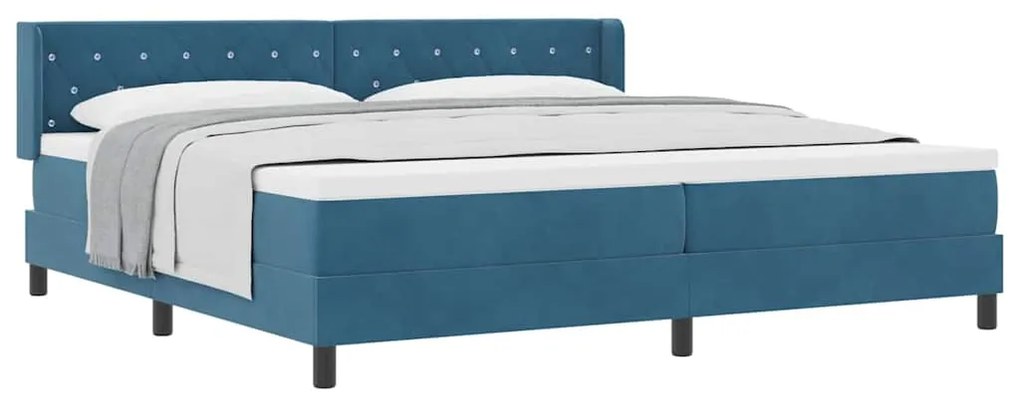vidaXL Κρεβάτι με Ελατήρια και Στρώμα Μαύρο 100x200 εκ. Βελούδο