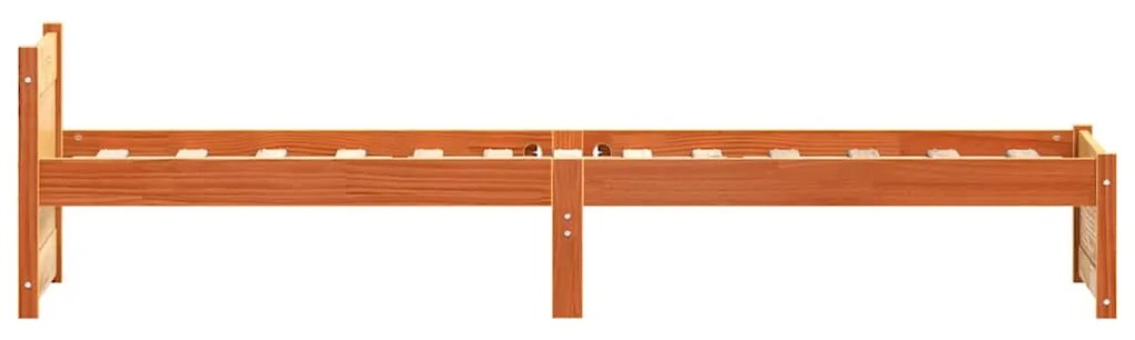 vidaXL Σκελετός Κρεβατιού Κερωτό καφέ 205.5 x 95.5 x 51 εκ.