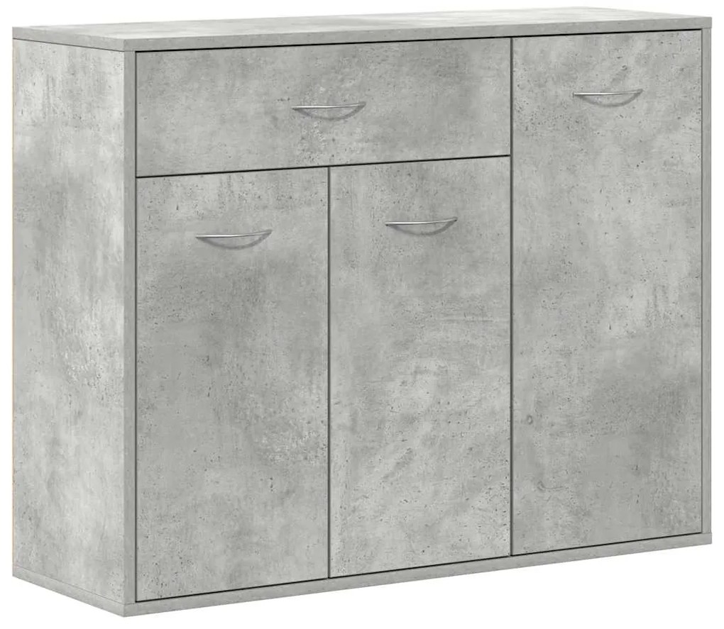 vidaXL Μπουφές Γκρι του Σκυροδέματος 88 x 30 x 70 εκ. από Επεξ. Ξύλο