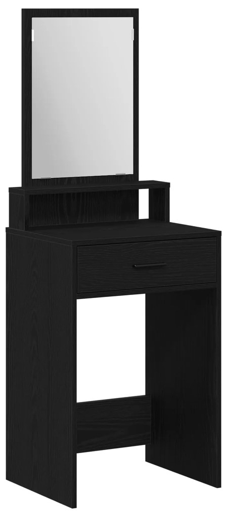 vidaXL Τουαλέτα με Συρτάρια Μαύρη Δρυς 50x41x140 εκ