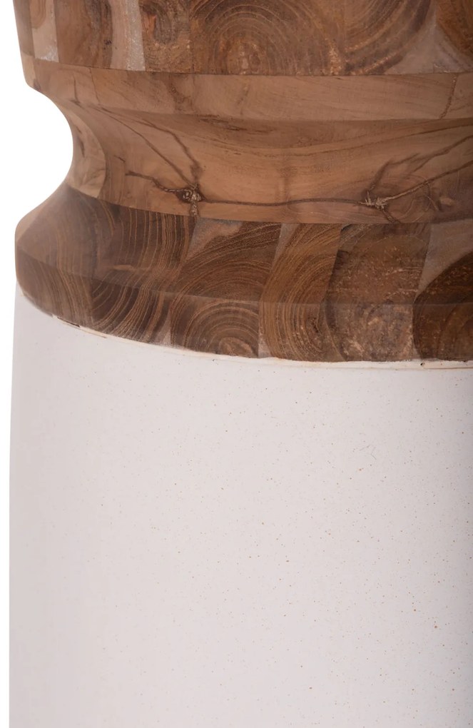 ΔΙΑΚΟΣΜΗΤΙΚΟ ΒΑΖΟ ΔΑΠΕΔΟΥ LINTER HM4662.02S FIBER CEMENT ΛΕΥΚΟ--ΞΥΛΟ ΤΕΑΚ Φ34x60Υεκ.