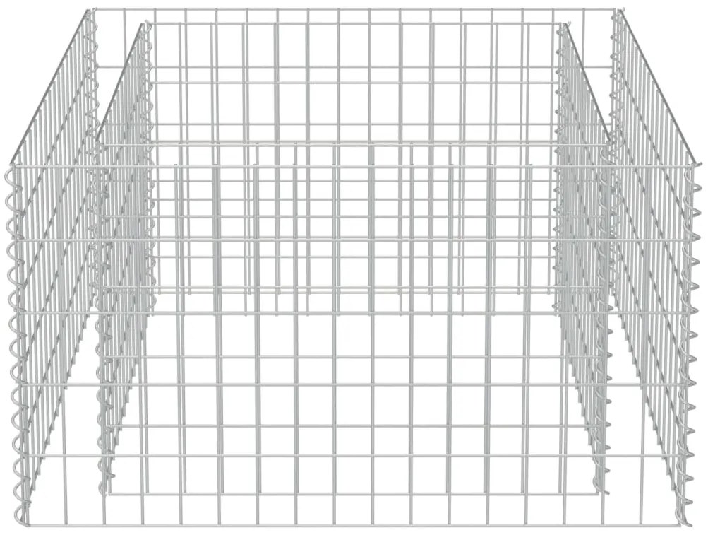 vidaXL Συρματοκιβώτιο-Γλάστρα Υπερυψωμένη 90x90x50 εκ. Γαλβ. Χάλυβας
