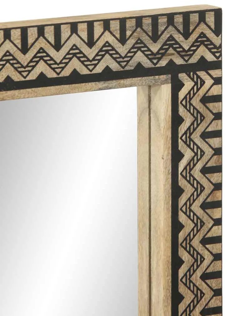 Καθρέφτης Μπάνιου 50x70 εκ. από Μασίφ Ξύλο Μάνγκο/Γυαλί - Καφέ