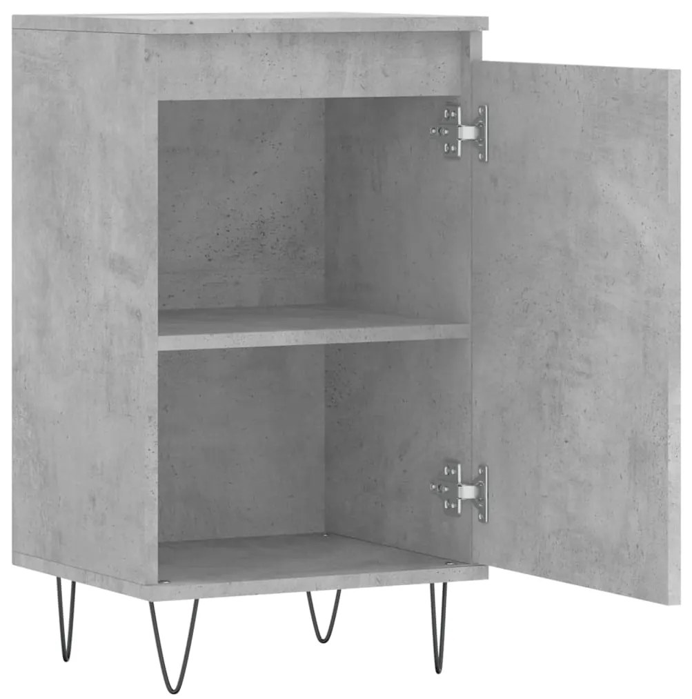 vidaXL Ντουλάπια 2 τεμ. Γκρι Σκυροδ. 40x35x70 εκ. Επεξεργασμένο Ξύλο